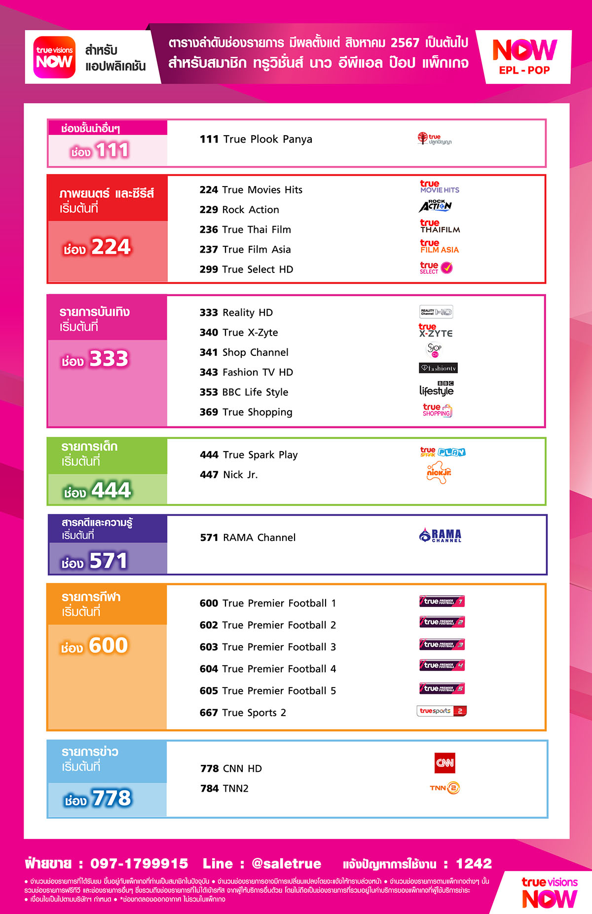 ช่องรายการ truevisions epl pop